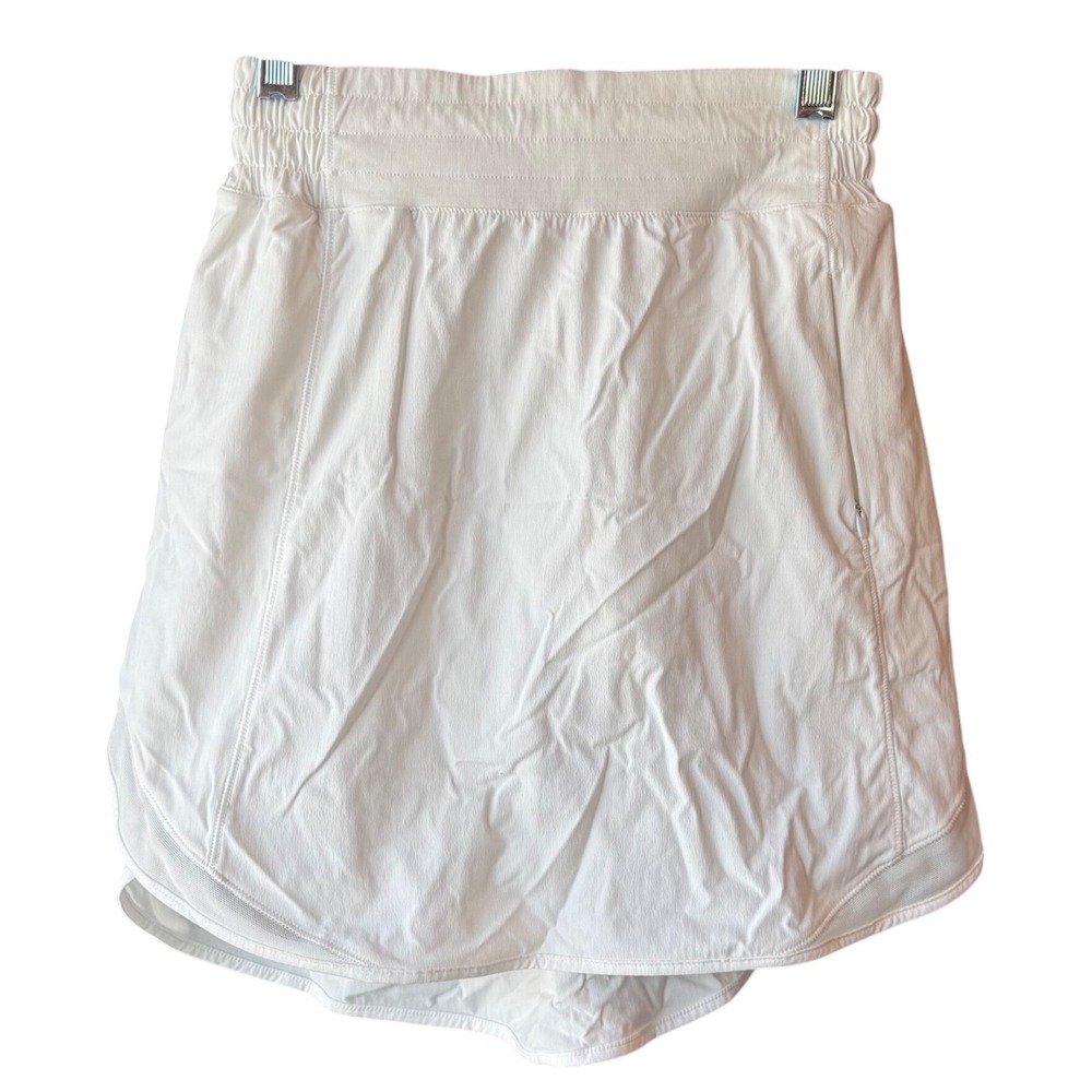 Lululemon Hotty Hot High Rise Skirt Skort White Size 2 Athletic Athleisure